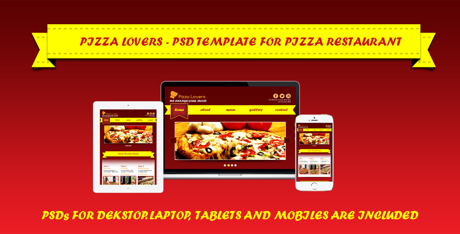 Pizza Shop PSD